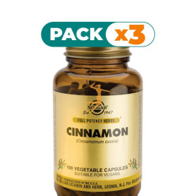 Pack 3x CANELA CHINA 100 CÁPSULAS SOLGAR