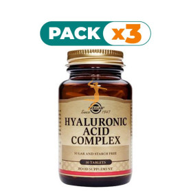 Pack 3x ÁCIDO HIALURÓNICO COMPLEX 30 COMPRIMIDOS SOLGAR