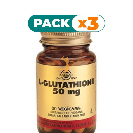 Pack 3x L-GLUTATION 50Mg. 30 CÁPSULAS SOLGAR