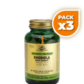 Pack 3x RODIOLA EXTRACTO 60 CÁPSULAS SOLGAR