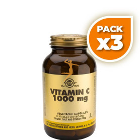 Pack 3x VITAMINA C 1.000Mg. 250 CÁPSULAS VEGETALES SOLGAR