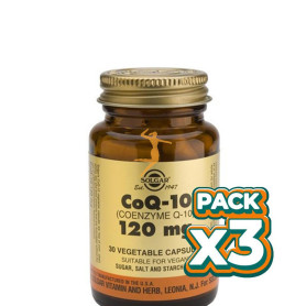 Pack 3x COENZIMA Q-10 120Mg. EN ACEITE 30 CÁPSULAS VEGETALES SOLGAR