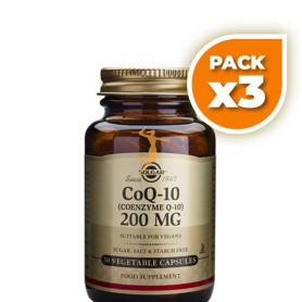 Pack 3x COENZIMA Q-10 200Mg. EN ACEITE 30 CÁPSULAS VEGETALES SOLGAR