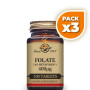 Pack 3x FOLATO (METAFOLÍN) 100 CÁPSULAS SOLGAR
