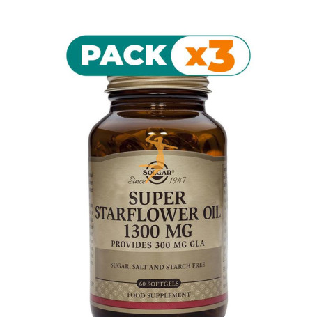 Pack 3x ACEITE DE BORRAJA 60 CÁPSULAS SOLGAR
