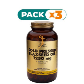 Pack 3x ACEITE DE LINAZA 100 CÁPSULAS SOLGAR
