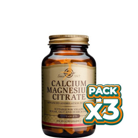 Pack 3x CALCIO / MAGNESIO CITRATO 50 CÁPSULAS SOLGAR