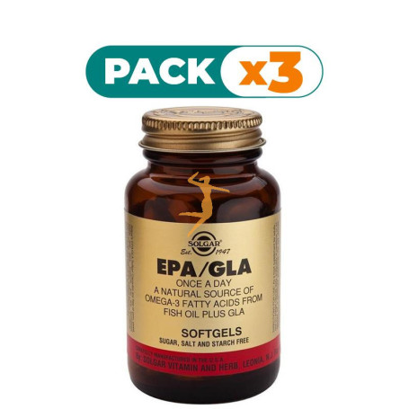 Pack 3x EPA/GLA 60 CÁPSULAS SOLGAR