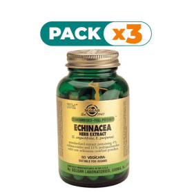 Pack 3x EQUINACEA 60 CÁPSULAS VEGETALES SOLGAR