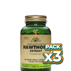 Pack 3x ESPINO ALBAR BAYA 60 CÁPSULAS VEGETALES SOLGAR