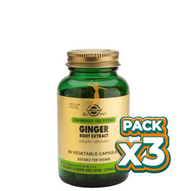 Pack 3x JENGIBRE 60 CÁPSULAS VEGETALES SOLGAR