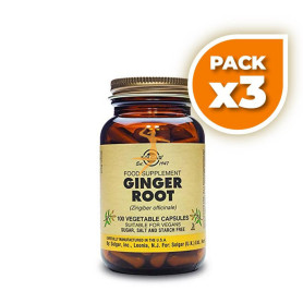 Pack 3x JENGIBRE 100 CÁPSULAS VEGETALES SOLGAR