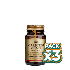 Pack 3x L-CARNITINA 500Mg. 30 CÁPSULAS SOLGAR