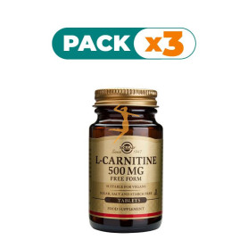 Pack 3x L-CARNITINA 500 MG 60 CAPSULAS SOLGAR