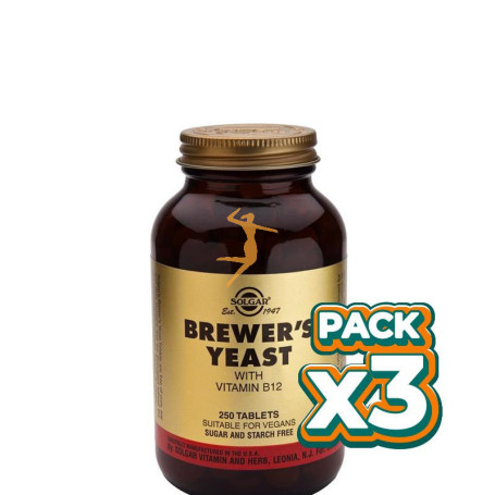 Pack 3x LEVADURA DE CERVEZA 250 CAPSULAS SOLGAR