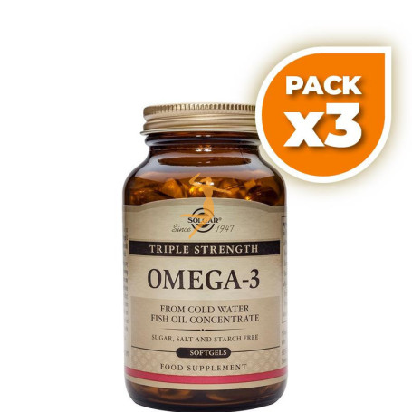 Pack 3x OMEGA-3 TRIPLE CONCENTRACIÓN 100 CÁPSULAS SOLGAR