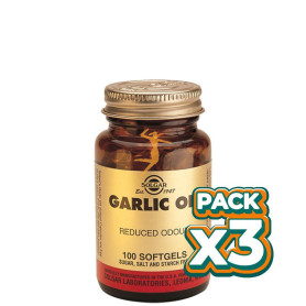 Pack 3x PERLAS DE ACEITE DE AJO 100 CÁPSULAS SOLGAR