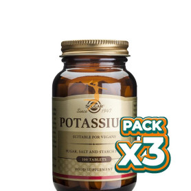 Pack 3x POTASIO 100 CÁPSULAS SOLGAR