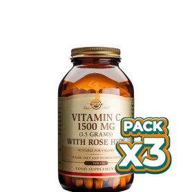 Pack 3x ROSE HIPS C 1.500Mg. 90 CÁPSULAS SOLGAR