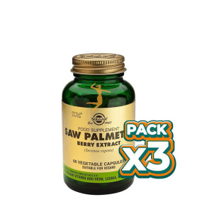 Pack 3x SABAL EXTRACTO DE BAYA 60 CÁPSULAS VEGETALES SOLGAR