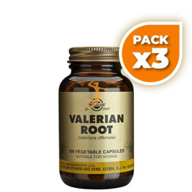 Pack 3x VALERIANA RAÍZ 100 CÁPSULAS VEGETALES SOLGAR