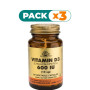 Pack 3x VITAMINA D3 600UI 60 CÁPSULAS VEGETALES SOLGAR