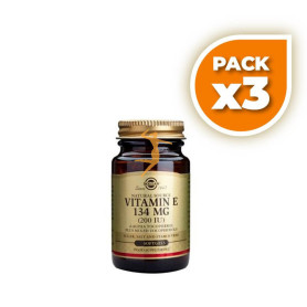 Pack 3x VITAMINA E 200UI 50 CÁPSULAS BLANDAS VEGETALES SOLGAR