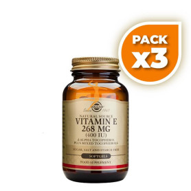 Pack 3x VITAMINA E 400UI 50 CÁPSULAS SOLGAR