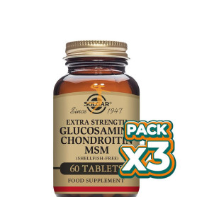 Pack 3x GLUCOSAMINA, CONDROITINA Y MSM 60 CAPSULAS SOLGAR