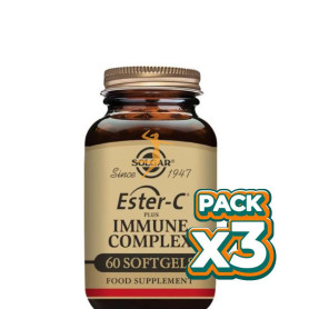 Pack 3x ESTER C IMMUNE COMPLEX 60 CAPSULAS SOLGAR