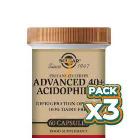 Pack 3x ADVANCED 40+ ACIDOPHILUS 60 CÁPSULAS SOLGAR