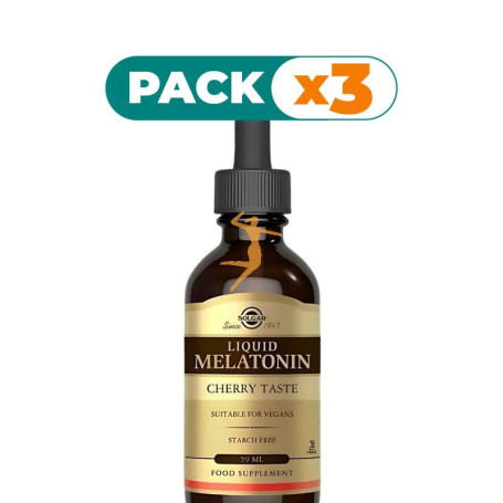 Pack 3x MELATONINA 10MG 2OZ 59ML SOLGAR