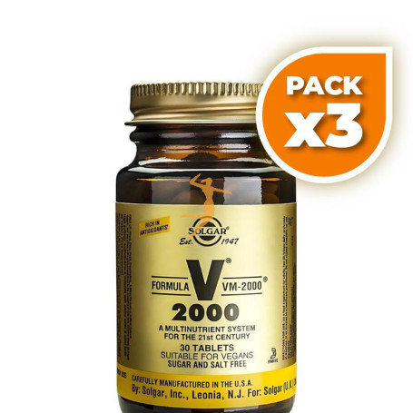 Pack 3x FORMULA VM-2000 30TABLETAS SOLGAR
