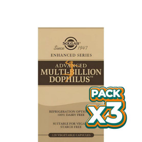 Pack 3x ADVANCED MULTI-BILLION DOPHILUS 120 CÁPSULAS SOLGAR