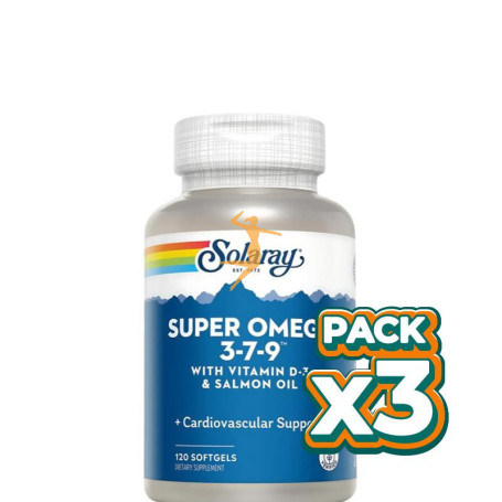 Pack 3x SUPER OMEGA 3-7-9 120 PERLAS SOLARAY