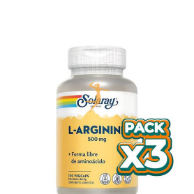 Pack 3x L-ARGININE 500Mg. 10 CÁPSULAS SOLARAY