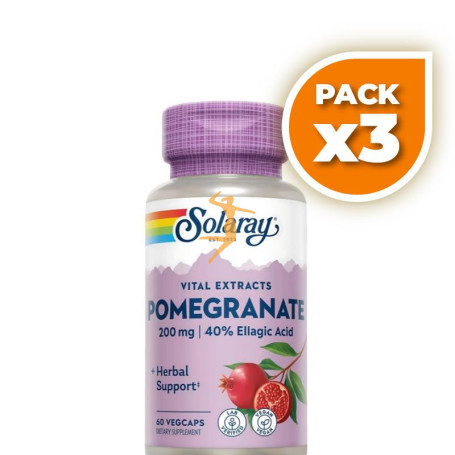 Pack 3x POMEGRANATE 200Mg. 60 CÁPSULAS SOLARAY