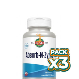 Pack 3x ABSORB-N-ZYME 90 CAPSULAS KAL
