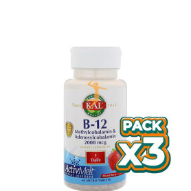 Pack 3x METHYLCOBALAMIN 1.000Mcg. 60 COMPRIMIDOS KAL