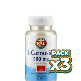 Pack 3x L-CARNOSINE 500Mg. 30 COMPRIMIDOS KAL