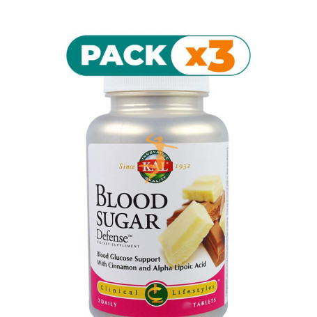 Pack 3x SUGAR DEFENSE 30 COMPRIMIDOS KAL