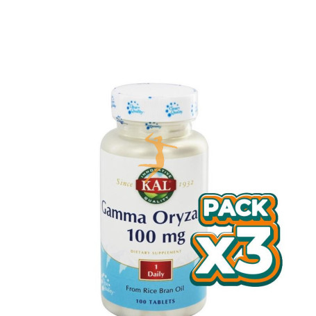 Pack 3x GAMMA ORYZANOL 100Mg. 100 TABLETAS KAL