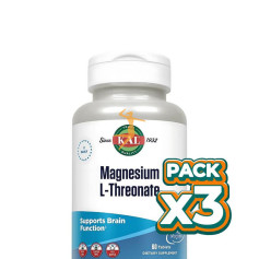 Pack 3x L-THREONATE MAGNESIUM 60 COMPRIMIDOS KAL
