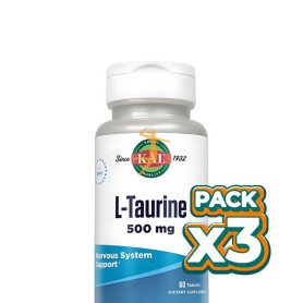 Pack 3x L-TAURINE 500MG 60 COMPRIMIDOS KAL