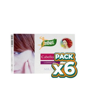 Pack 6x CABELLO, UÑAS, PIEL Y BIOTINA 48 COMPRIMIDOS SANTIVERI