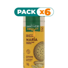 Pack 6x NOGLUT GALLETAS MARIA 180Gr. SANTIVERI