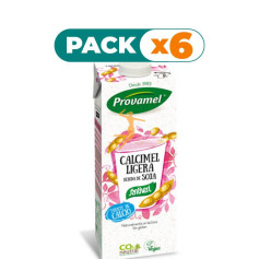 Pack 6x BEBIDA SOJA CALCIMEL LIGERA 1Lt. SANTIVERI