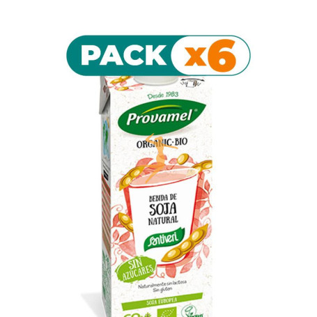 Pack 6x BEBIDA SOJA NATURAL BIO 1Lt. SANTIVERI
