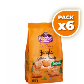Pack 6x NOGLUT GALLETAS JUNGLA 100Gr. SANTIVERI