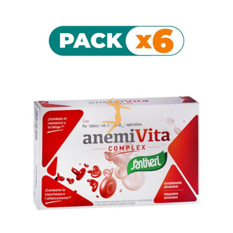 Pack 6x ANEMIVITA COMPLEX 40 CÁPSULAS SANTIVERI
